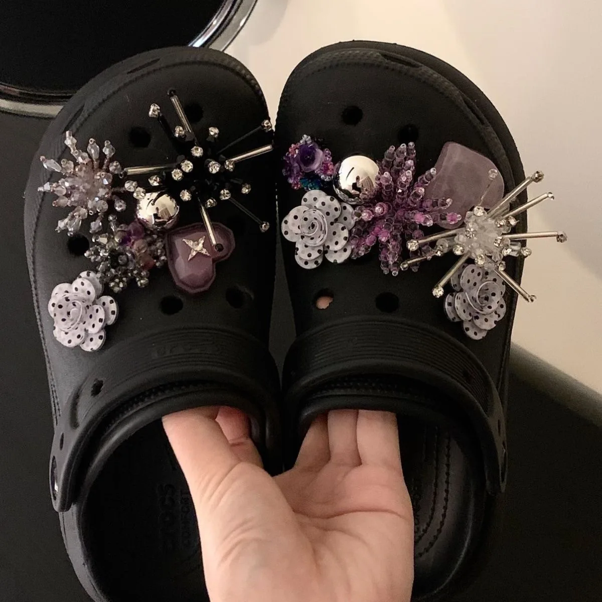 

【13pcs】Rose 3D Shoe Charms Clog Sandals Colorful Crystal Duty DIY Removable Luxury Decorative Buckle Hole Accessories