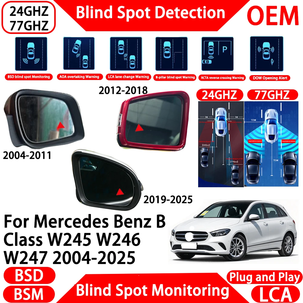 for Mercedes Benz B Class W245 W246 W247 2004-2025 Blind Spot Assist Monitoring Detection System Millimeter Wave Radar Alert  ﻿