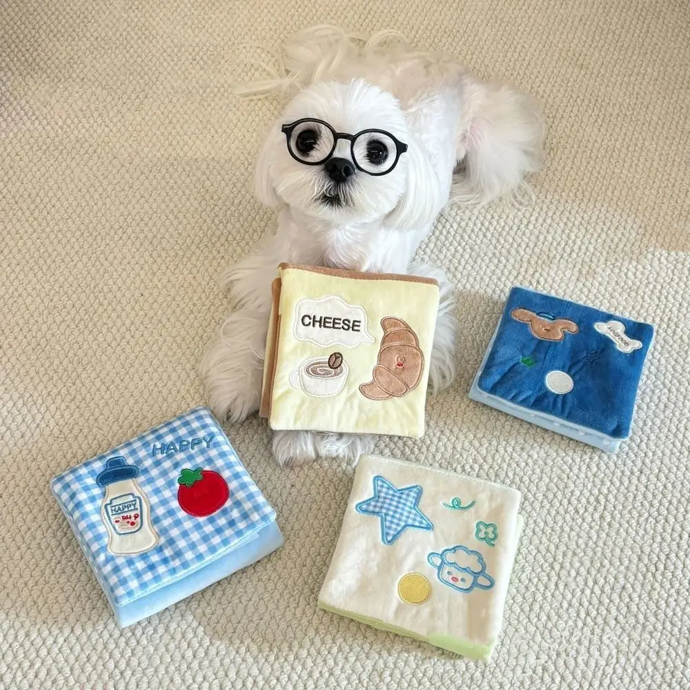 

Cartoon Dog Hiding Food Toys Foldable Wallets Shape Plush Dog Toys Bite Resistant Interactive Pet Sniffing Toy for Puppy Cats