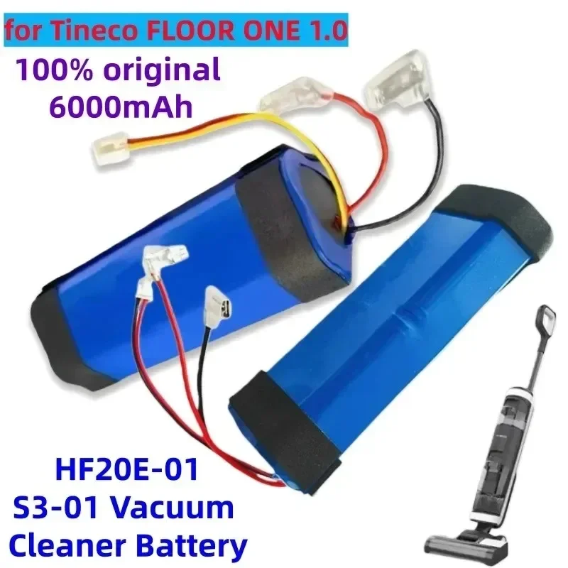 100% original Replacement Battery for Tineco Floor ONE S3 Breeze Cordless Wet Dry Vacuum Cleaner 21.6V 6000mAh High Capacity