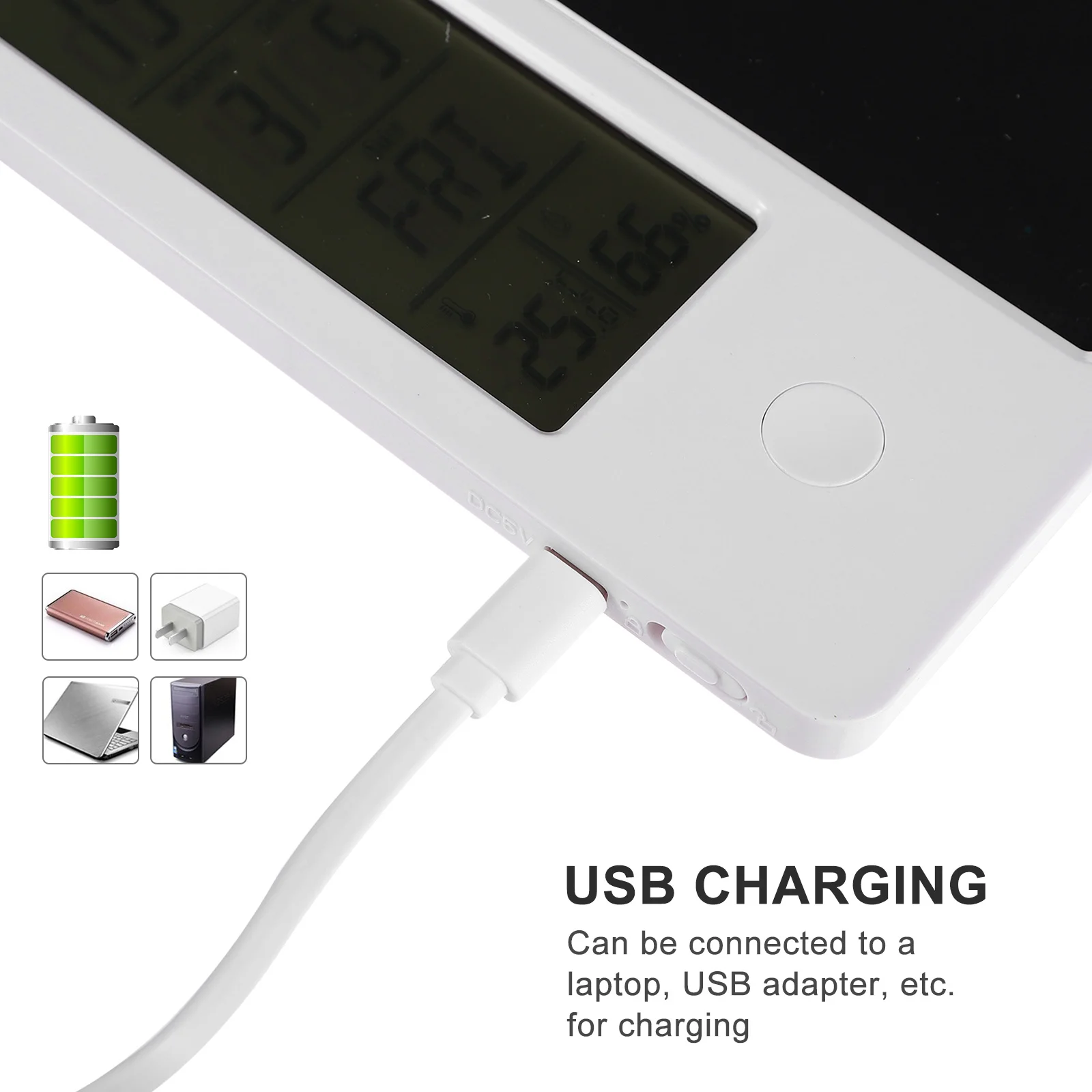 

10 Inch Lcd Writing Tablet Electronic Calendar Temperature Humidity Display Smart Writing Board For Office Home Memo Drawing