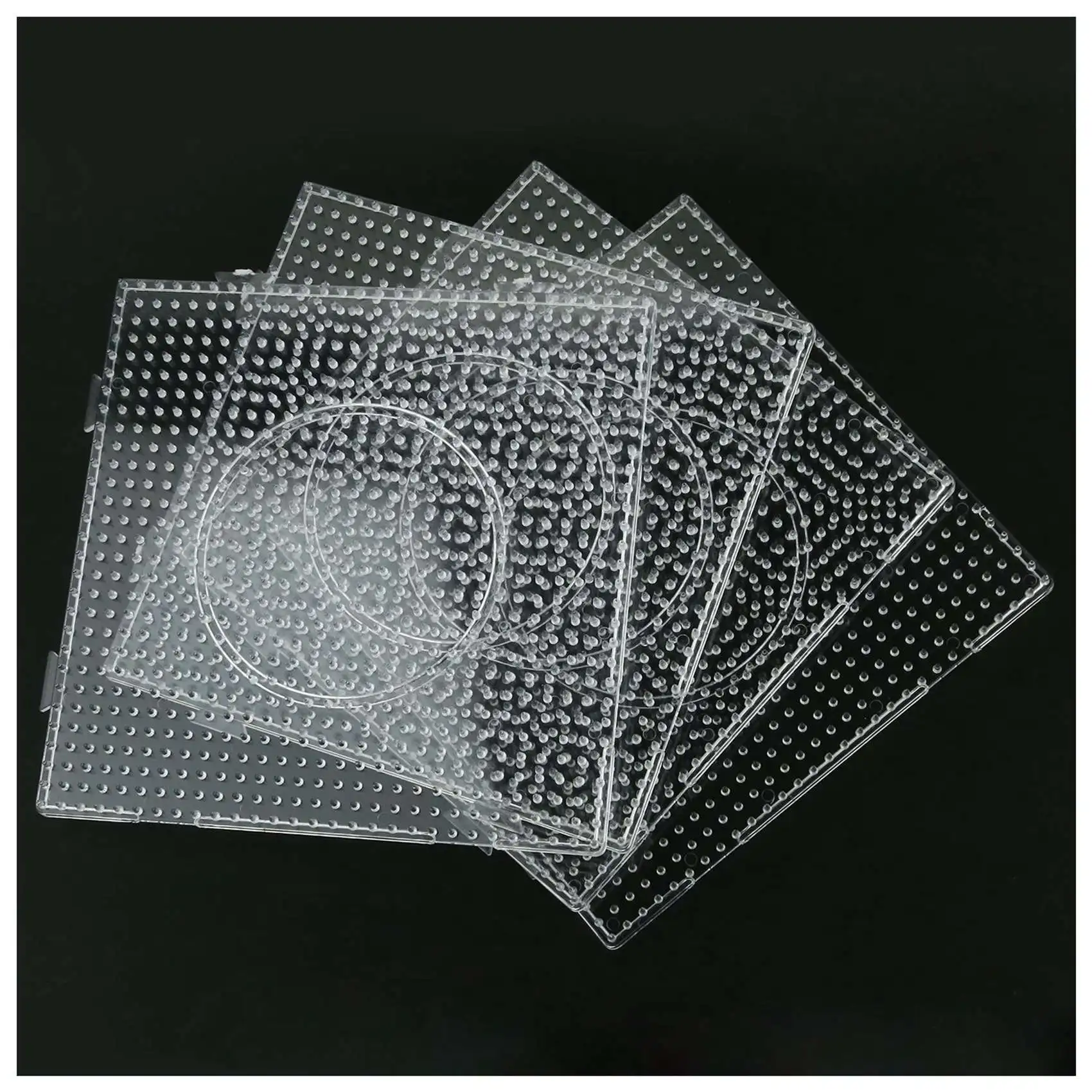 Portable 8Pcs ABC Clear 145X145mm Square Large Pegboards Board For Hama Fuse Perler Bead