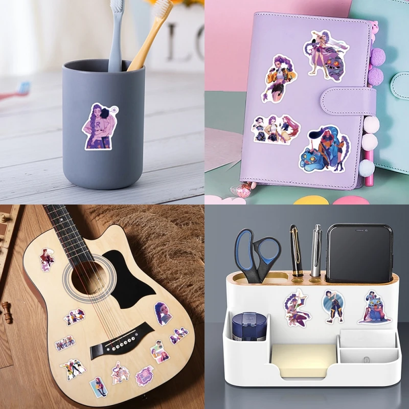 Kpop demônio caçadores adesivos anime graffiti adesivos diy copo de água bagagem adesivos decorativos brinquedos das crianças presentes aniversário