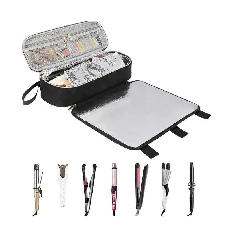 

Hairstylist Traveling Bag Portable Hair Styling Tool Organizer 2-in-1 Hair Stylist Storage Case With Removable Heat Resistant