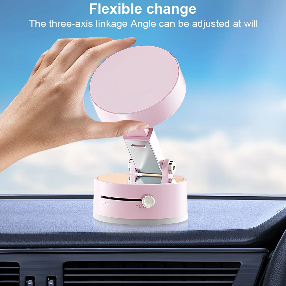 Supporto magnetico per telefono per auto sottovuoto elettrico Supporto universale per telefono con aspirazione per vuoto d'aria per iPhone 16/15/14/13/12 Plus Pro Max Mini