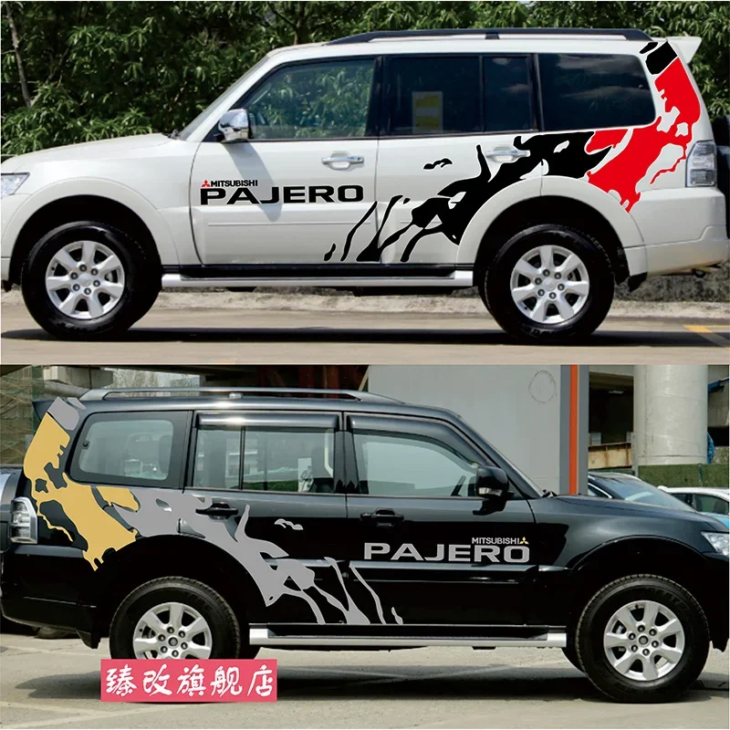 Car Stickers Custom Vinyl FOR Mitsubishi Pajero v97 v93 V73 Body Off-Road Decorative Decal Film Accessories