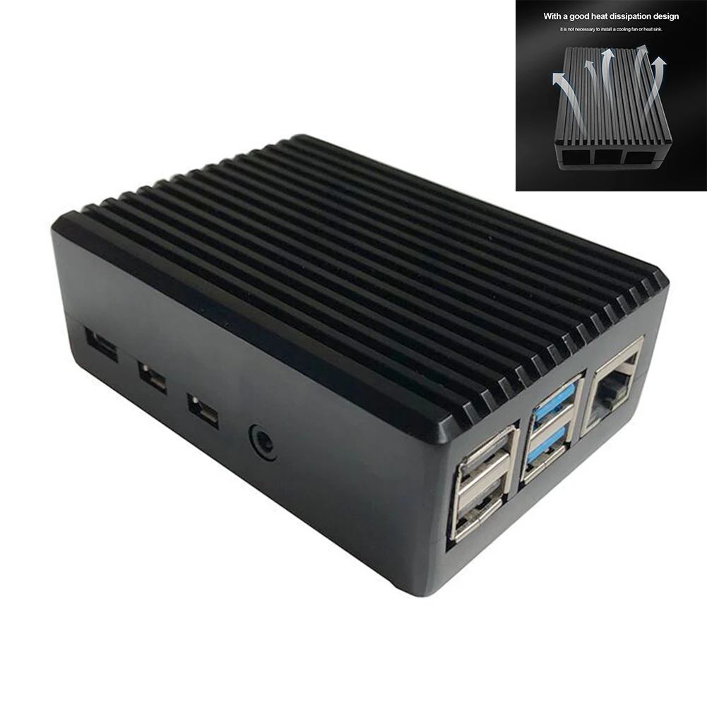 

Raspberry Pi 4 Case Aluminum Alloy Pi 4B Cooling Case Raspberry Pi Housing Enclosure for Raspberry Pi 4B Accessories