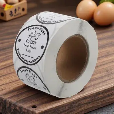 

Рулон этикеток для яиц 3,81 см: самоклеящиеся стикеры для упаковки куриных яиц, декоративные, с датой, для фермерских и рыночных товаров