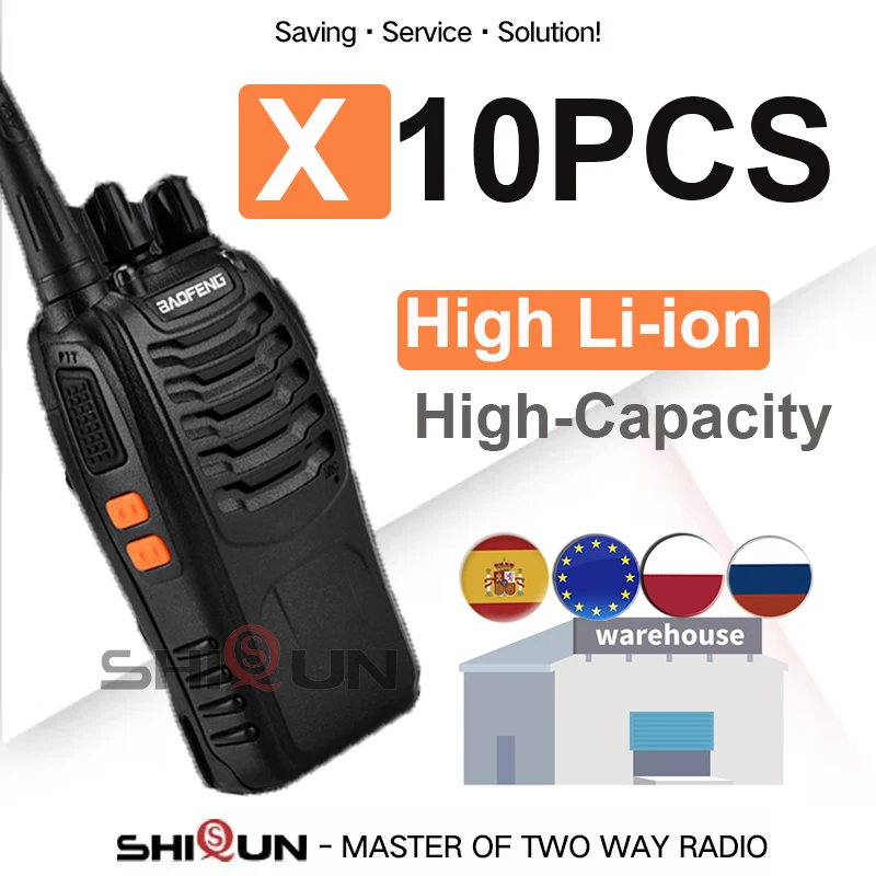 2PCS 4PCS 10PCS Baofeng BF-888S Walkie Talkie 888s 5W 400-470MHz UHF BF888s BF 888S H777 Cheap Two Way Radio USB Charger