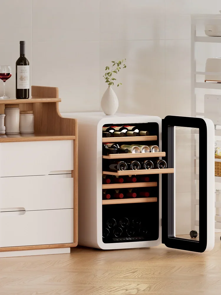 Constant temperature red wine cabinet household ice bar, small ice bar in living room, retro refrigerator for wine storage