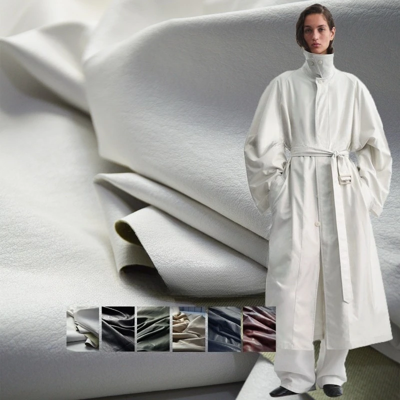 

Matte Imitation Lambskin PU Leather Fabric for Soft Leather Clothing Bags Fabric Diy Sewing Material By The Meter Cloth