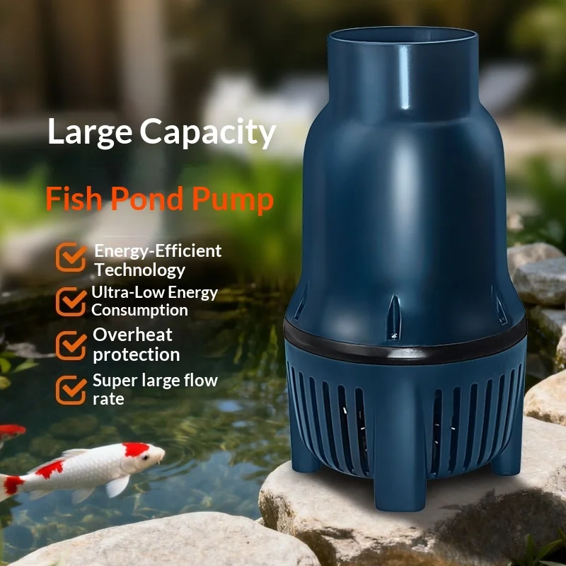 

Submersible Pond Pump Extra-High Flow Energy-Saving Bottom-Intake Overheat Protection Fish Pond Fountain Rockery