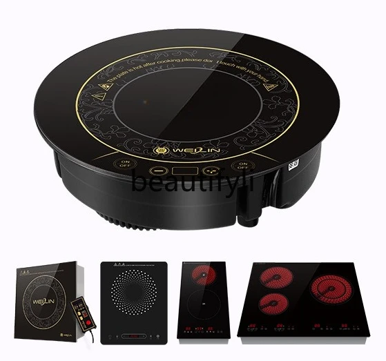 

Concealed Rock Plate Induction Built-in Stove for Home and Commercial Use with Multiple Burners