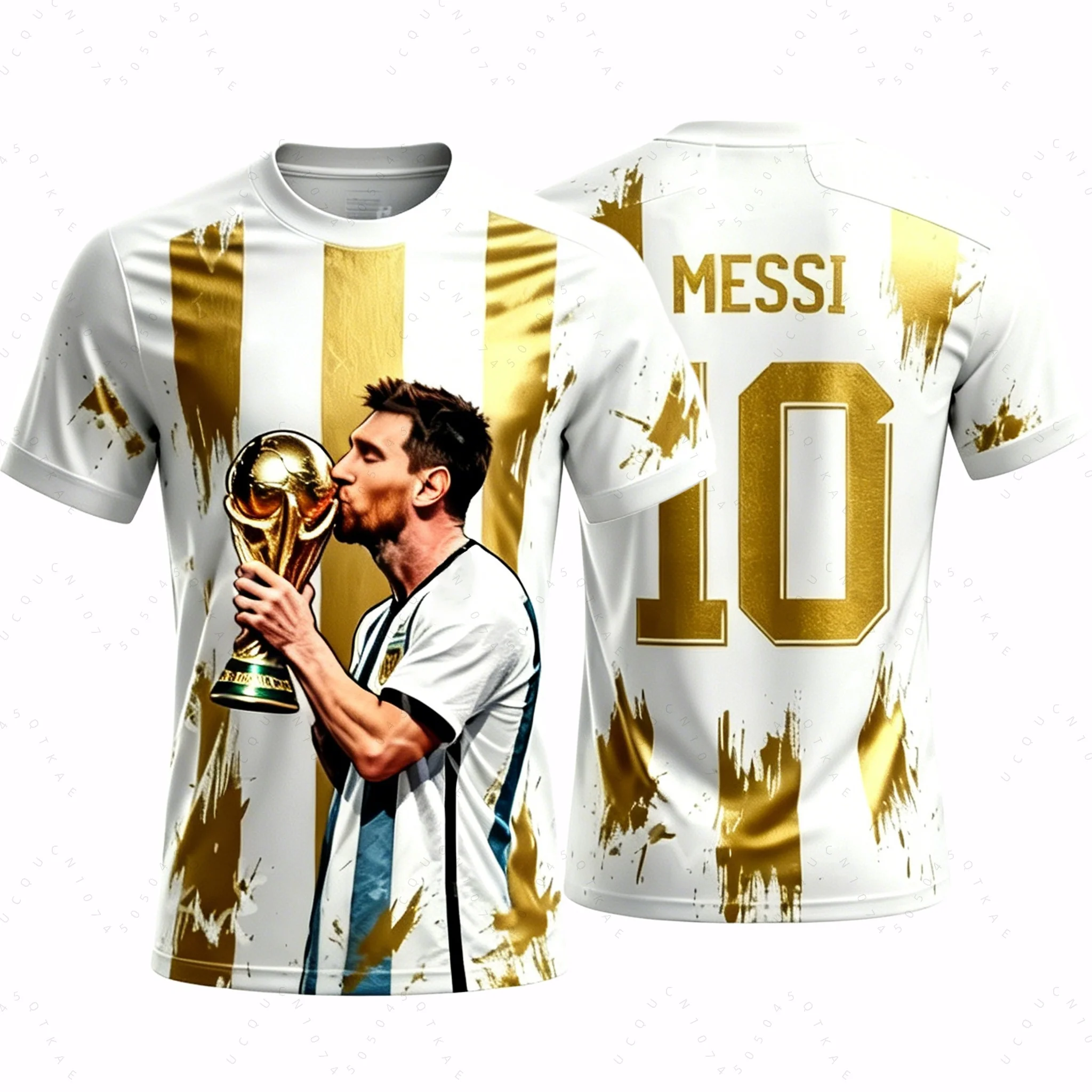 

2026 Messi No. 10 Championship Football Jersey Argentina Football Fan Gifts Sports Men Children Y2k Woman Motorcycle T-Shirts