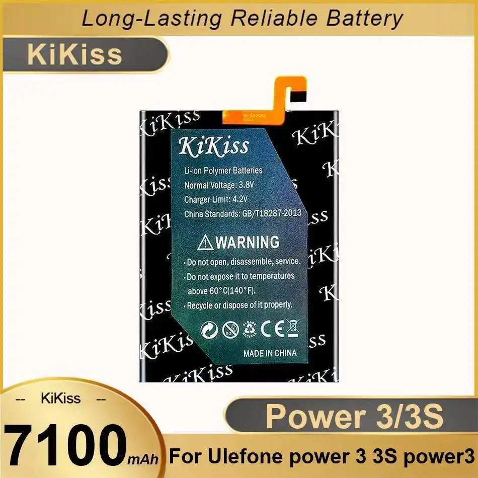 

For Ulefone Power 3 3S Power3 7100Mah Long-Lasting Durable Mobile Phone Battery