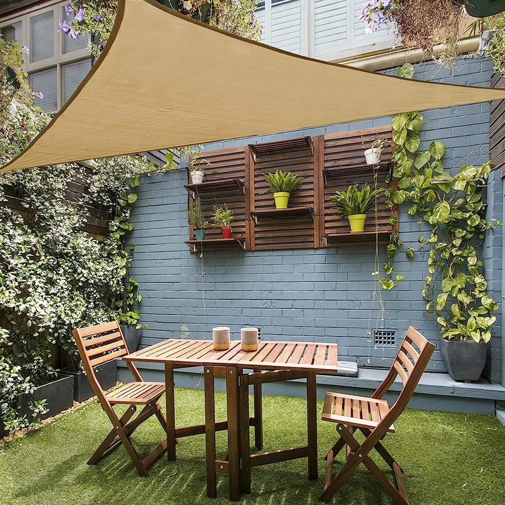 

Water Resistant Garden Buildings Shade Sail MultiColor Triangle Pergola Sun Shelter Patio Party Sunscreen Awning Shade Cloth Net