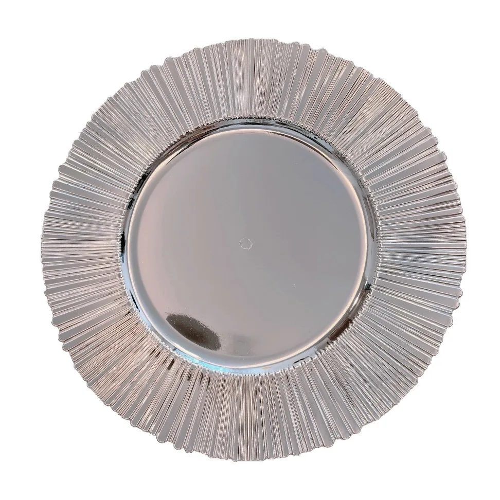 13Inch Wedding Charge Plates Transparent Pink Charger Plate Round Plastic Charger Plates Home Wedding Party Banquet Event Decor 4