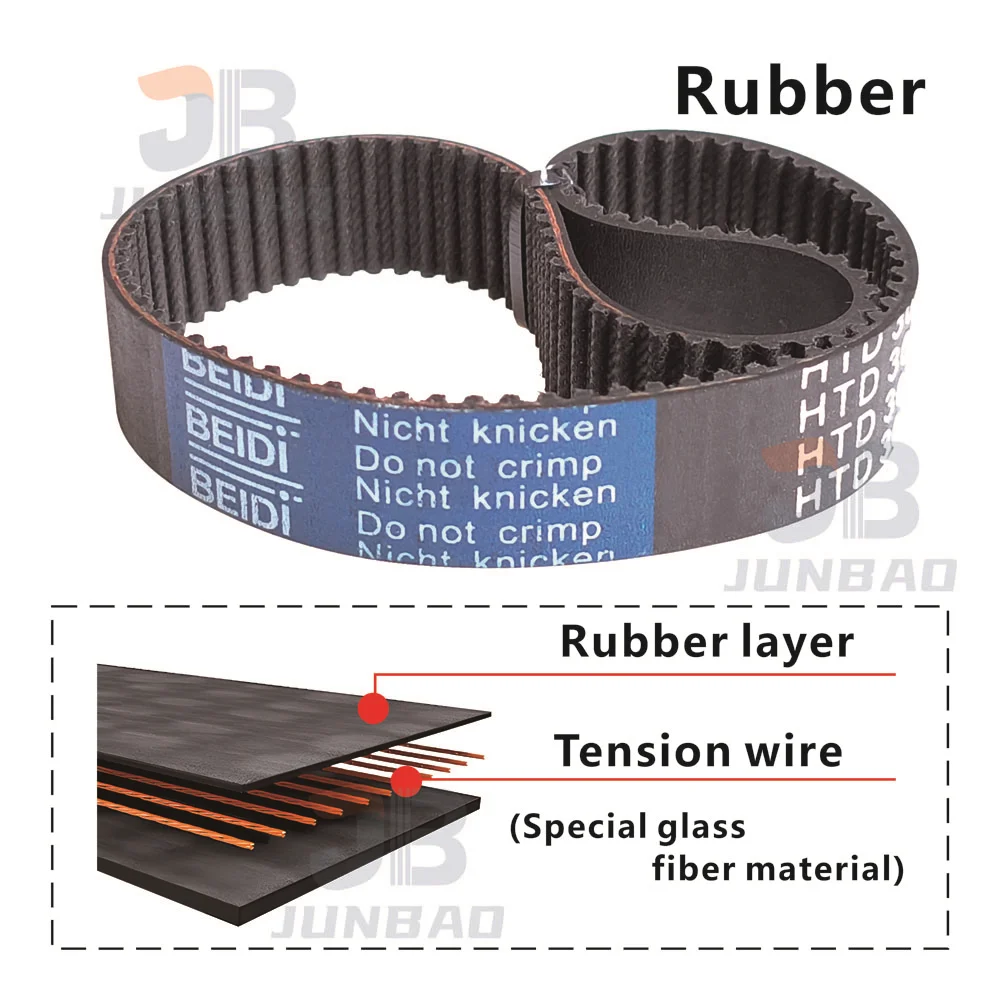 118-3600mm  HTD 2M Timing Belt for DIY/CNC/3D printers 118/120/126/130/136/142/158/166/178/208/218/258/318/320/360/ to 3600-2M