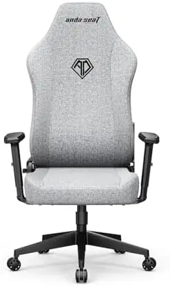 MANA Gaming Chair for Adults - Ergonomic Gray Fabric Game Chairs for Home & Work