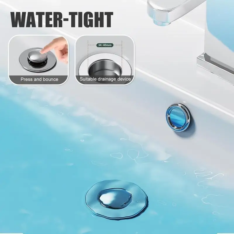 Haarfänger und Abflussstopper für Badezimmerwaschbecken - Universeller Pop-Up-Abflussfilter mit Edelstahlkorb, Abflussgitter – Detail 4