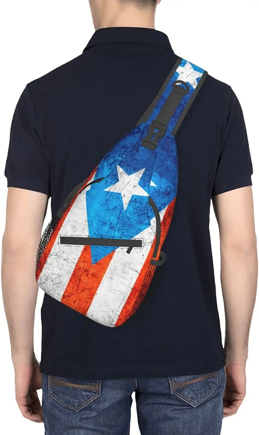 Bolsos de pecho Unisex con bandera de Puerto Rico, mochila cruzada, mochila de viaje, mochila de día para senderismo, bolso de hombro cruzado para mujeres y hombres