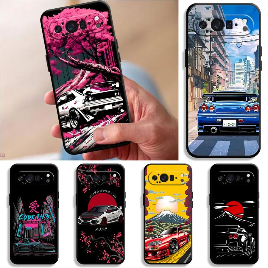 Japanische Drift-Auto-Hülle für Google Pixel 10A 6a 6 7 8 Pro 7a 10 9 Pro XL 9a 8a Handyhülle