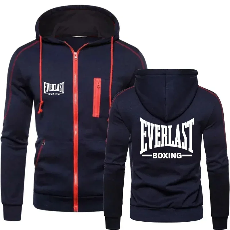 

Spring and Autumn 2026 New Men's Zipper Jacket, Fashionable Outdoor Jogging, Fitness, Windproof Sports, Men's Hooded Casual Wear