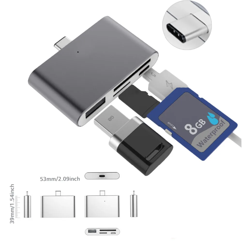 

VONETS Type-C USB Type C HUB OTG Sim CF SD TF Card Reader Adapter Converter for MacBook Air Samsung Galaxy Note 8 S8 Accessories