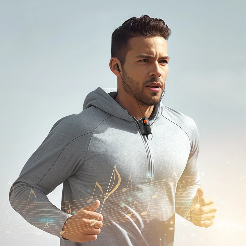 راديو محمول ضبط رقمي راديو صغير مع سماعة أذن تعمل بالبطارية للمشي والركض