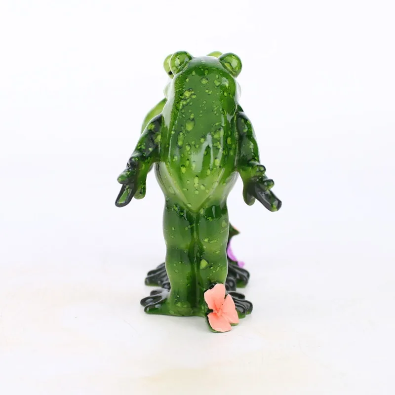 Niedliche ländliche Karikatur Frosch Harz Figur Ornamente Kunst handwerk Skulptur Wohnzimmer Wohn accessoires Büroraum Dekoration