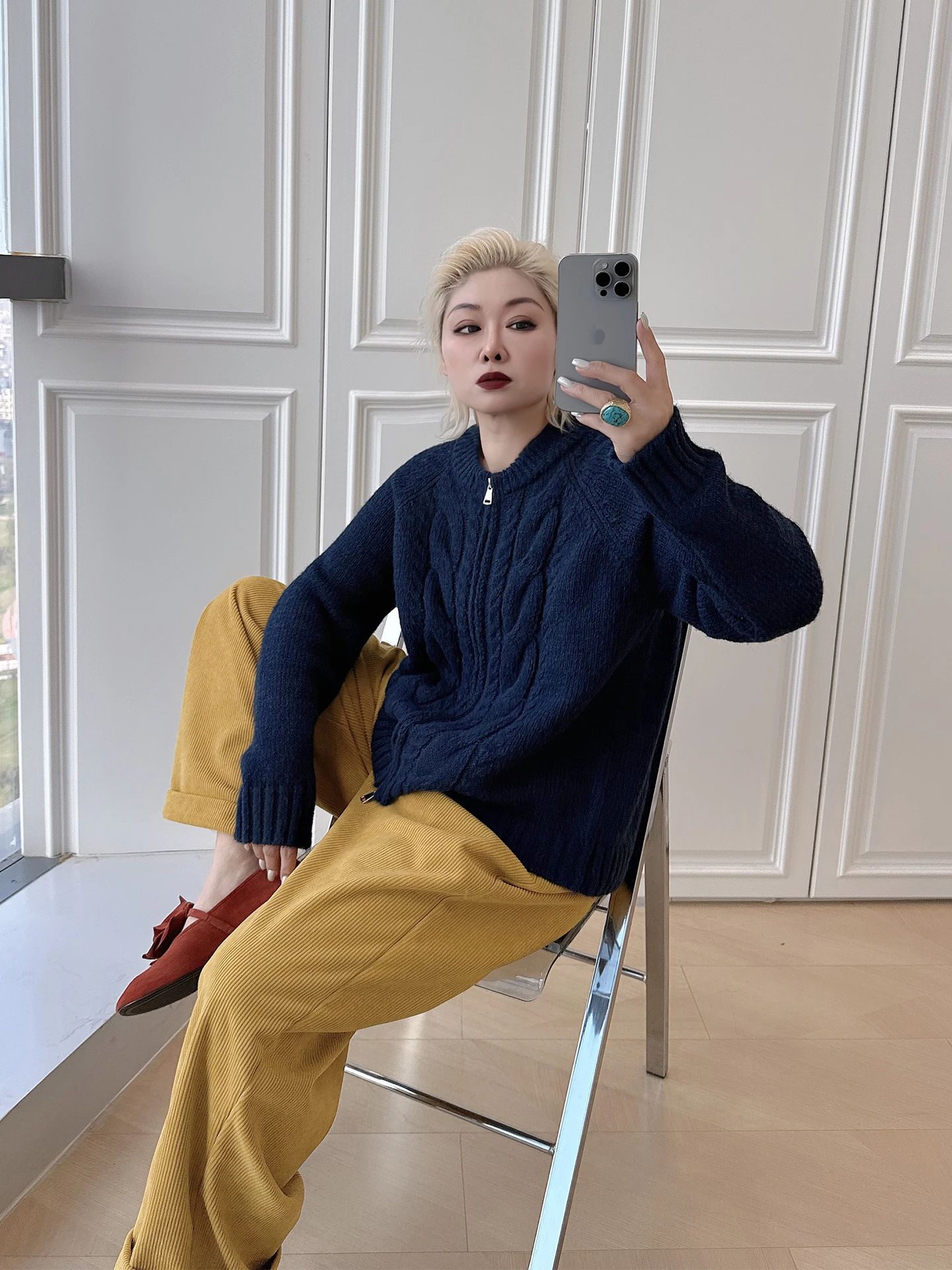 

Вязаный свитер на молнии в стиле ретро, большие размеры, женский мягкий повседневный топ 200, простой верхний свитер для похудения