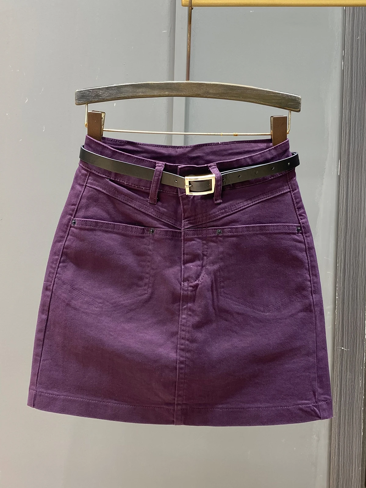 

High Waist Denim Skirt Women's Spring Summer 2025 New Versatile Casual Slimming A-Line f Body Skirt