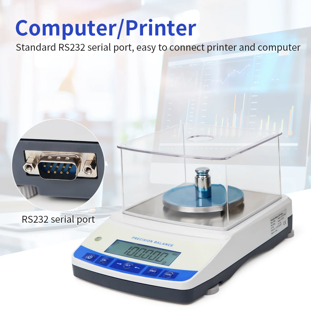 500G 0.001G Lab Analytical Balance Scale High Precision Electronic Balance EU Plug Kitchen Jewelry Luggage Weighing Scales