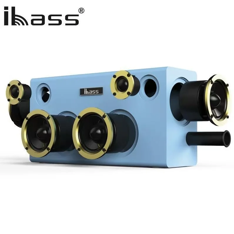 

Ibass Gaga 110W High Power Desktop Wooden Bluetooth Speaker Home HIFI Stereo Surround Subwoofer TV Coaxial AUX Music Center
