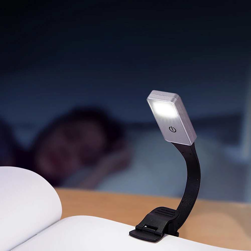 Lampe de lecture LED avec interrupteur à bouton-poussoir, aste par USB, lampe à pince pour livre, température de document, 3000K, 4500K, 5500K