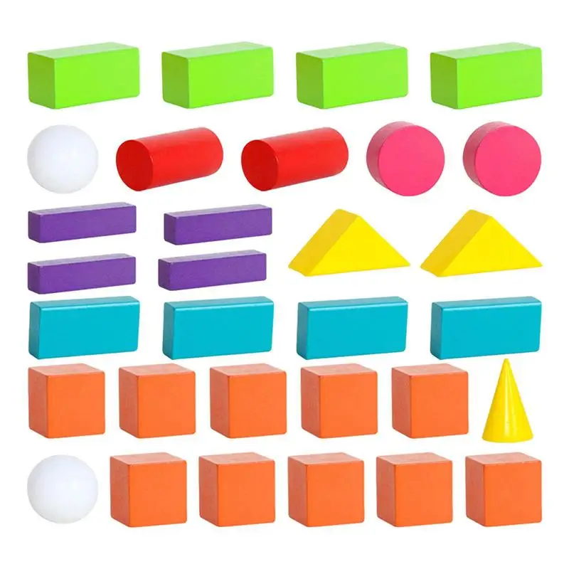 

3D Geometric Shapes Math Geometric Block Toys Math Games For Kids Geometry Accessories Teacher Aids Math Helper Teacher Supplies