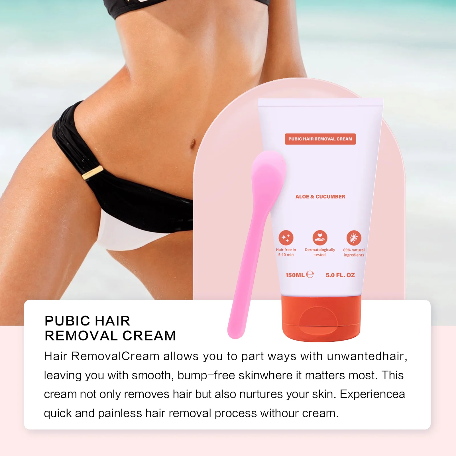 150 ml professionelles Haarentfernungscreme-Set mit Schaber, beruhigendem und schnellem Haarentferner