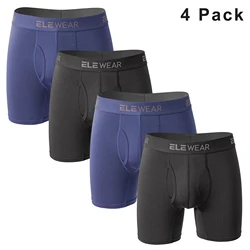 4 Pack Men Underwear With Opening Breathable Mens Boxershorts Men's Panties Underpants Plus Size Fashion Boxers Brief
