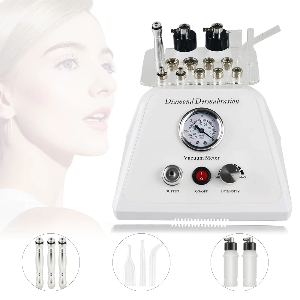 

3 in 1 Microdermabrasion Diamond Machine Vacuum Deep Cleansing Removal Blackhead Water Spray Exfoliating Facial Peeling Tools