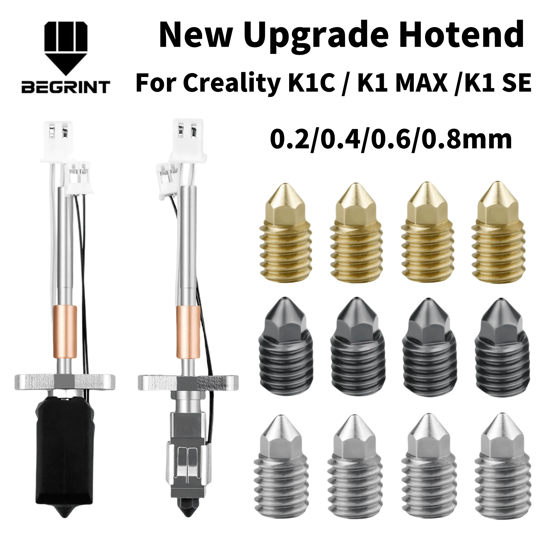 

НОВЫЙ Hotend для Creality K1C K1max 24V48W керамический нагревательный горячий конец с высоким потоком печати для Creality K1C K1SE обновление 3D-принтера