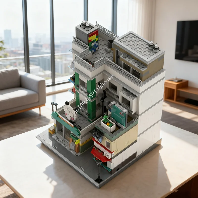 2401 pz MOC Hong Kong ispirato Modulare Modello modulare Blocchi di costruzione Costruzione idea creativa Regali di Natale Giocattolo di mattoni Per bambini