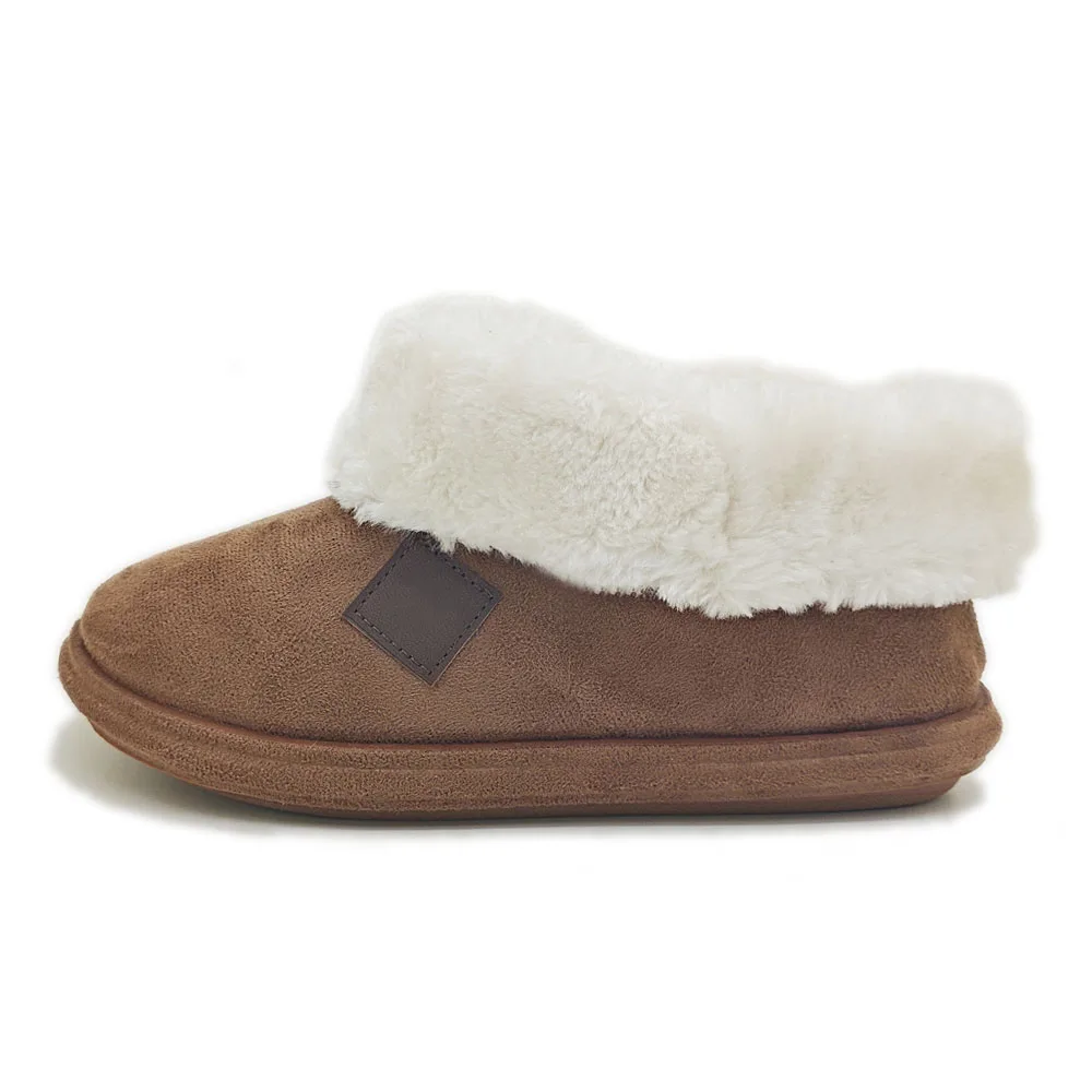 Women Plush Fluffy Slippers Foam Soft Thick Sole Rubber Anti-slip Female Warm Winter Home Shoes House Indoor