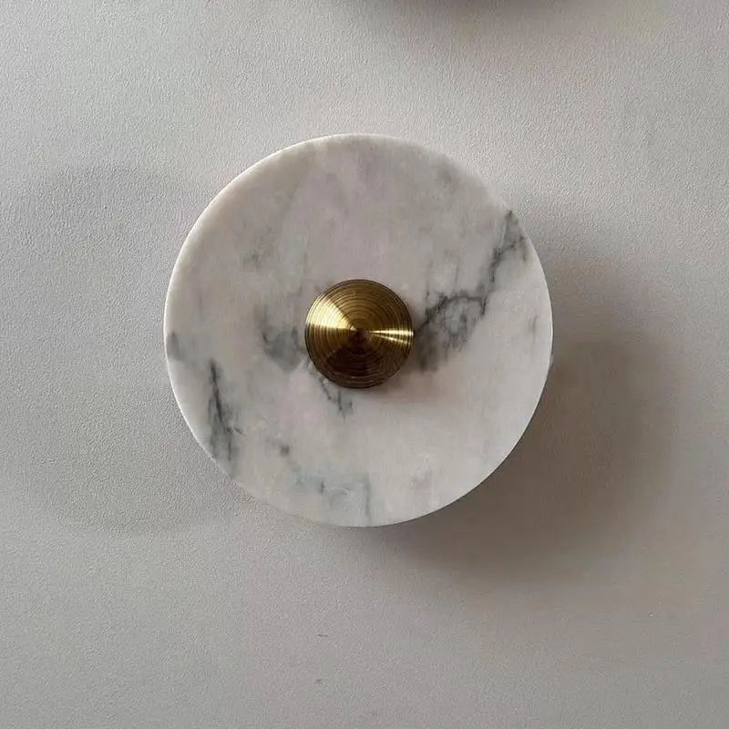 

Medieval Silent Wind Rouge Marble Wall Lamp Designer Model Room Villa Living Room Bedroom Corridor Background Wall Lamp