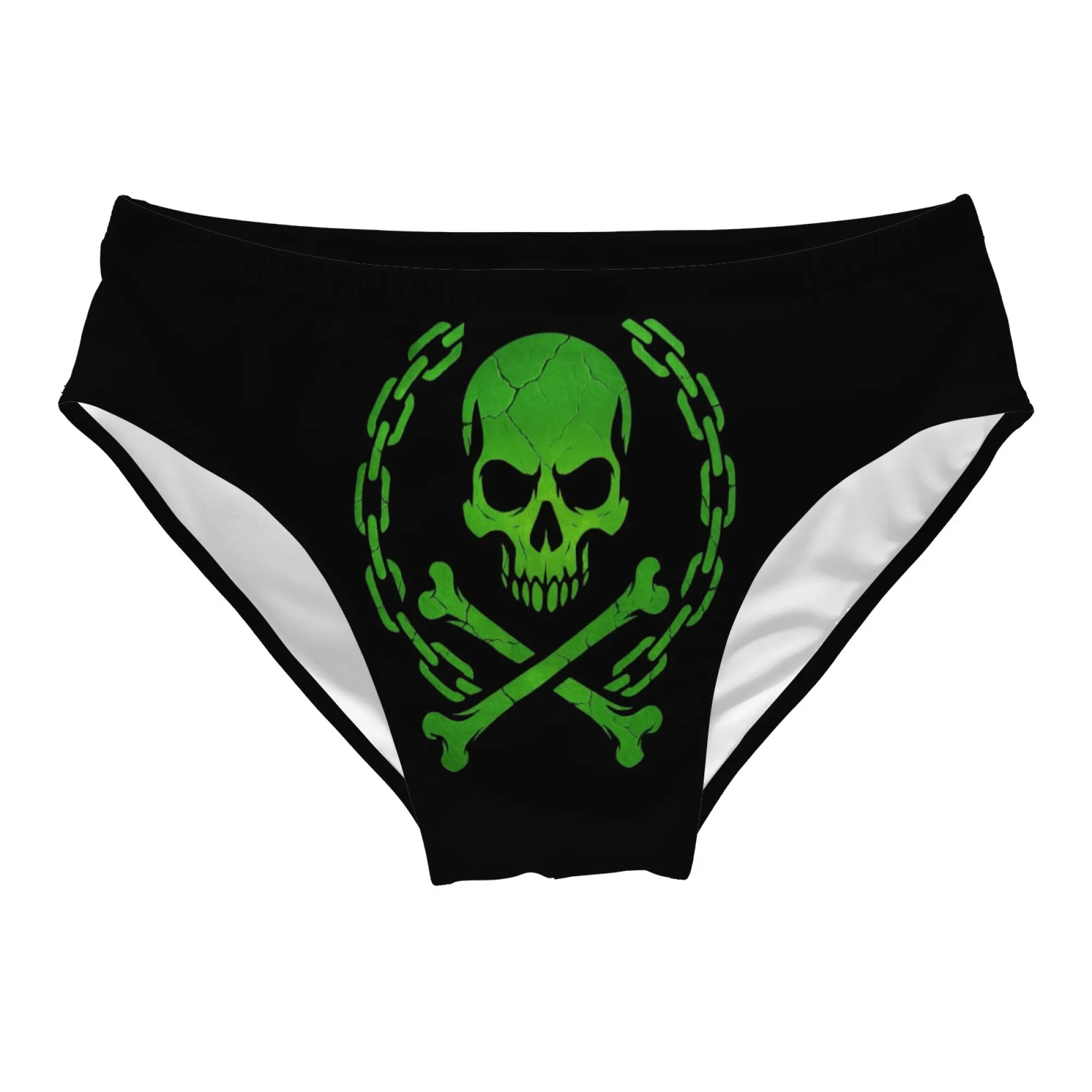 Crack Skull Swim Trunks Slim Fit Durable Men's Drawstring Triangle Swim Trunks Water Parks Islands Sunbathing Mens Vacation Gift