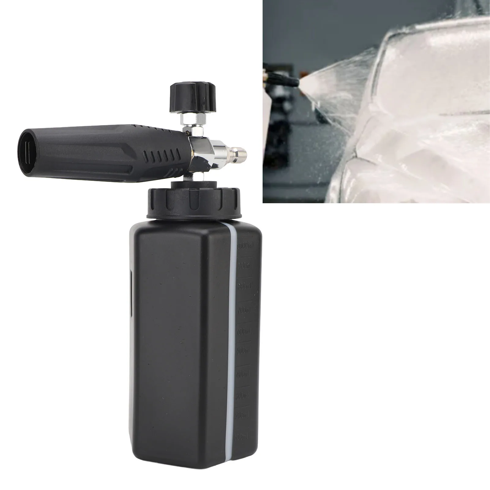 

1л большая емкость пенная пушка для мойки автомобилей пенная пушка для мойки высокого давления пенная пушка из нержавеющей стали ABS опрыскиватель пены для мойки автомобилей