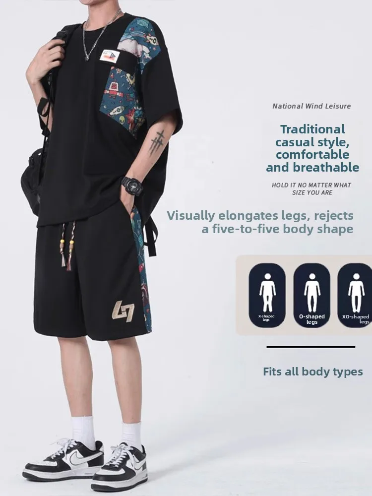 ice-silk-men's-sportswear-set-summer-thin-ort-sve-orts-casual-traditional-sle-teenagers-faionable-sportswear