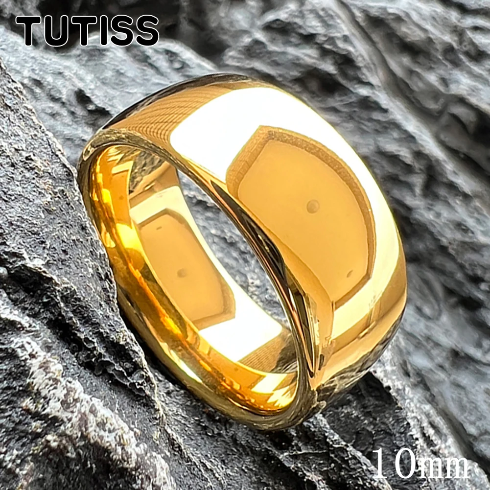 TUTISS 2/3/4/5/6/7/8/10mm The Most Popular Tungsten Engagement Wedding Band Men Women Golden Ring Shiny Polished Comfort Fit