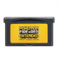 GBA Pokemon Fire Red Extended English Game Card