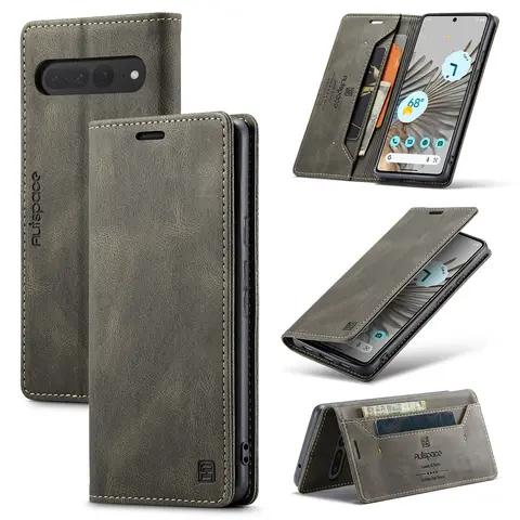RFID Blocking Leather Wallet Case for Google Pixel 6, 6 Pro, 7 & 7 Pro