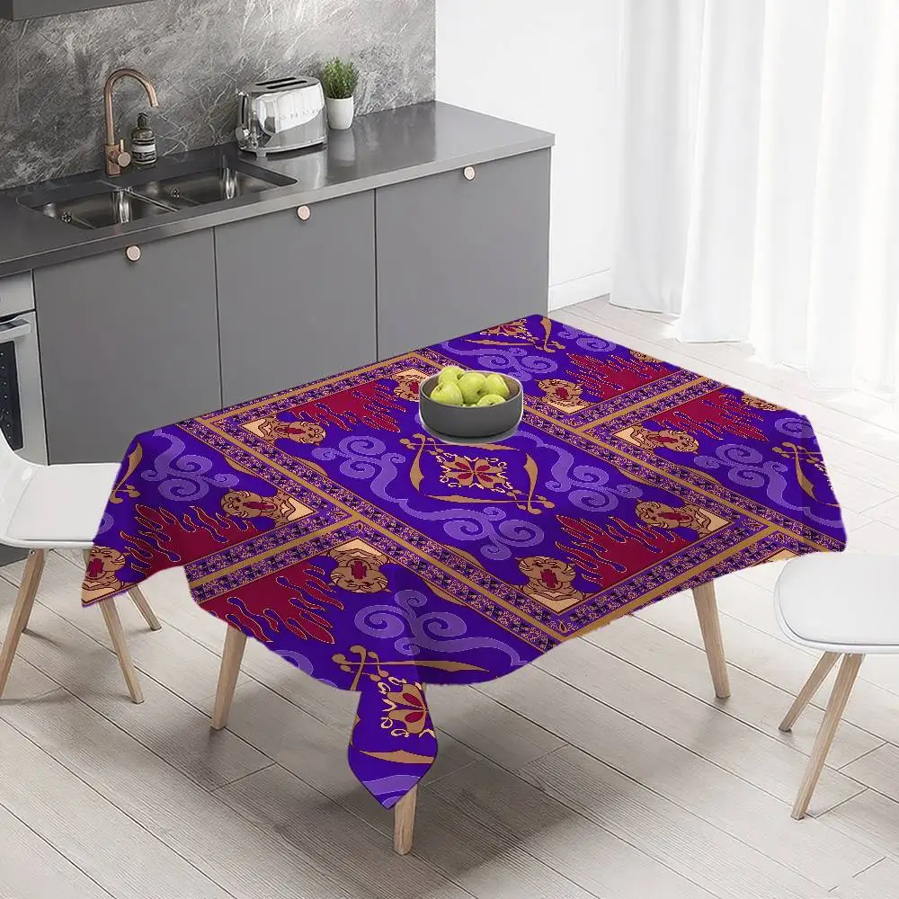 Mantel Rectangular Aladdin Flying Carpet - Impermeable, Fácil de Limpiar, Ideal para Cenas en Casa, Fiestas y Picnics al Aire Libre